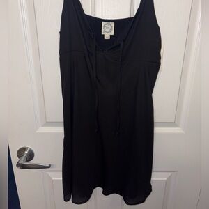 Black double lined spaghetti strap mini dress-NWT